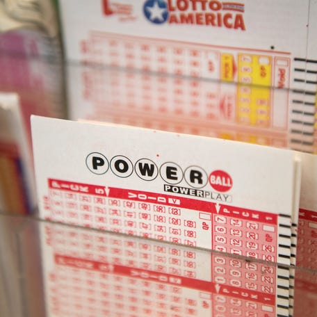 Powerball tickets at Jack's Country Maid Deli in Wilmington in May 2022.