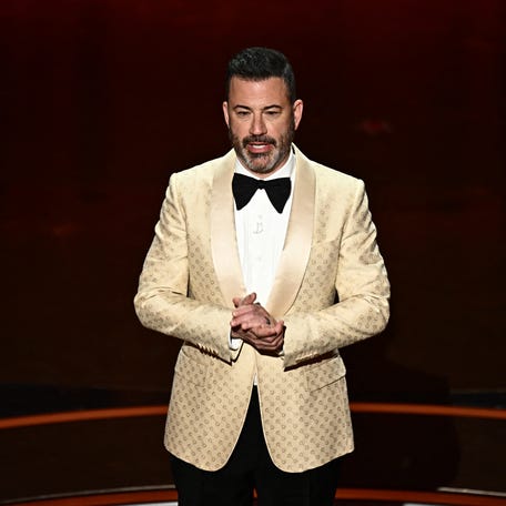 Jimmy Kimmel speaks onstage during the 96th Annual Academy Awards at the Dolby Theatre in Hollywood on March 10, 2024.