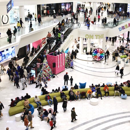 Customers visit the American Mall dream mall during Black Friday on November 25, 2022 in East Rutherford, New Jersey.
