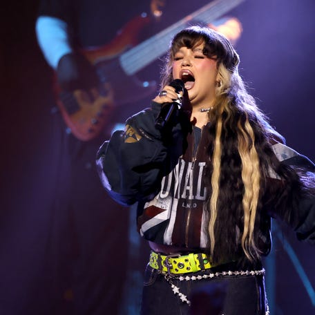 Lola Young performs during the MTV Video Music Awards on Sept. 7, 2025, in Elmont, New York.