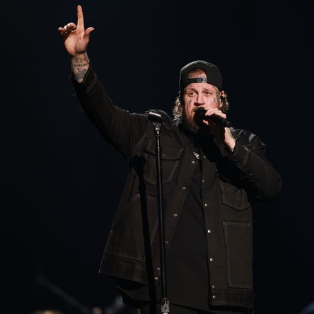 Jelly Roll performs onstage during the 2025 iHeartRadio Music Festival at T-Mobile Arena on Sept. 19, 2025, in Las Vegas.