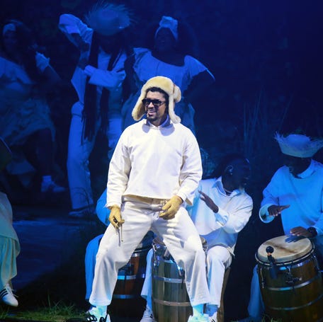 Bad Bunny performs live during his "No Me Quiero Ir de Aquí" residency in in San Juan, Puerto Rico, on Sept. 20, 2025.