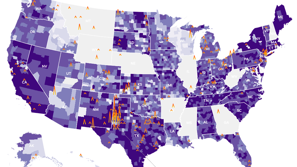 Routine vaccine coverage among children has slipped in most counties