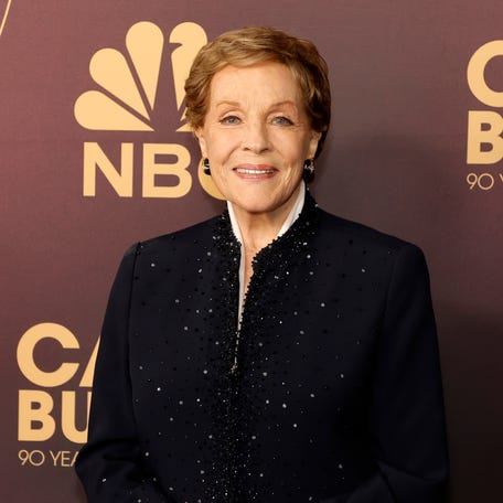 Julie Andrews arrives at NBC's "Carol Burnett: 90 Years of Laughter + Love" birthday special at Avalon Hollywood & Bardot in Los Angeles on March 2, 2023.