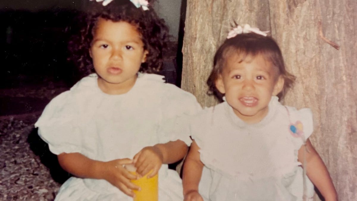 Elizabeth and Jasmin Ramos are pictured as girls, when they were named Tina and Melissa.