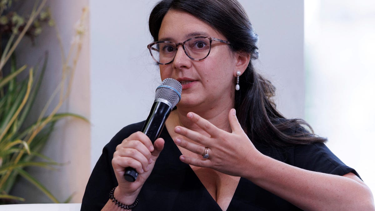 Bari Weiss, co-founder and CEO of The Free Press, speaks at the 2022 Milken Institute Global Conference in Beverly Hills, California on May 3, 2022.
