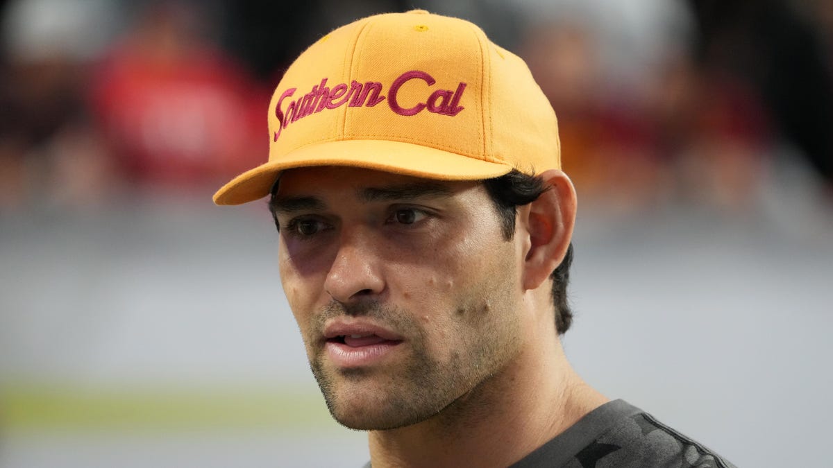 Dec 2, 2022; Las Vegas, NV, USA; Southern California Trojans former quarterback Mark Sanchez attends the Pac-12 Champonship game at Allegiant Stadium.
