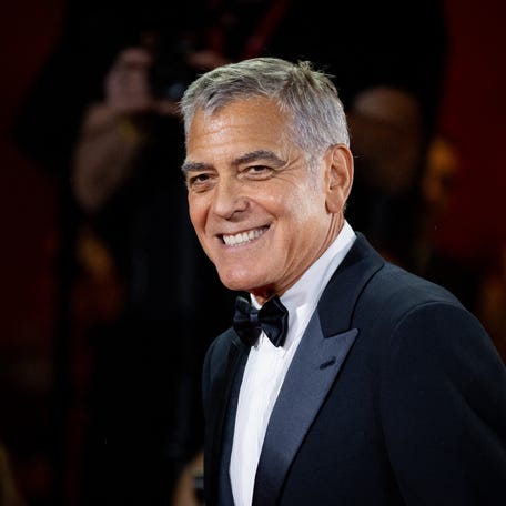 George Clooney attends the 82nd Venice Film Festival on Aug. 28, 2025.