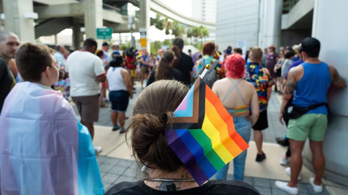 Jacksonville's LGBTQ+ community and its supporters held two related events to kick off Pride Month Sunday June 1, 2025 in downtown Jacksonville, Florida.