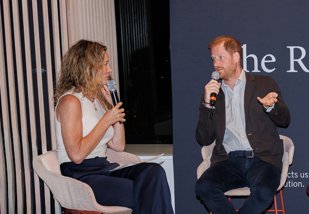 Prince Harry makes surprise appearance to discuss men’s mental health