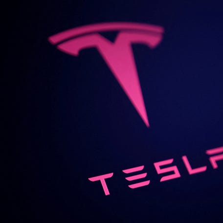 Tesla logo is seen in this illustration taken July 23, 2025.