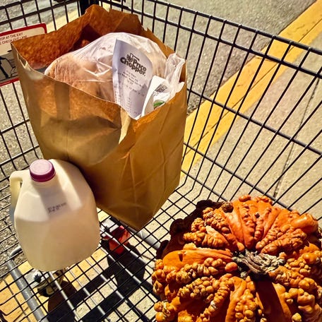 A paper gtocery bag at Price Chopper in Worcester.