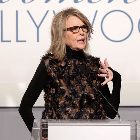Honoree Diane Keaton onstage at ELLE's 17th Annual Women in Hollywood Tribute.