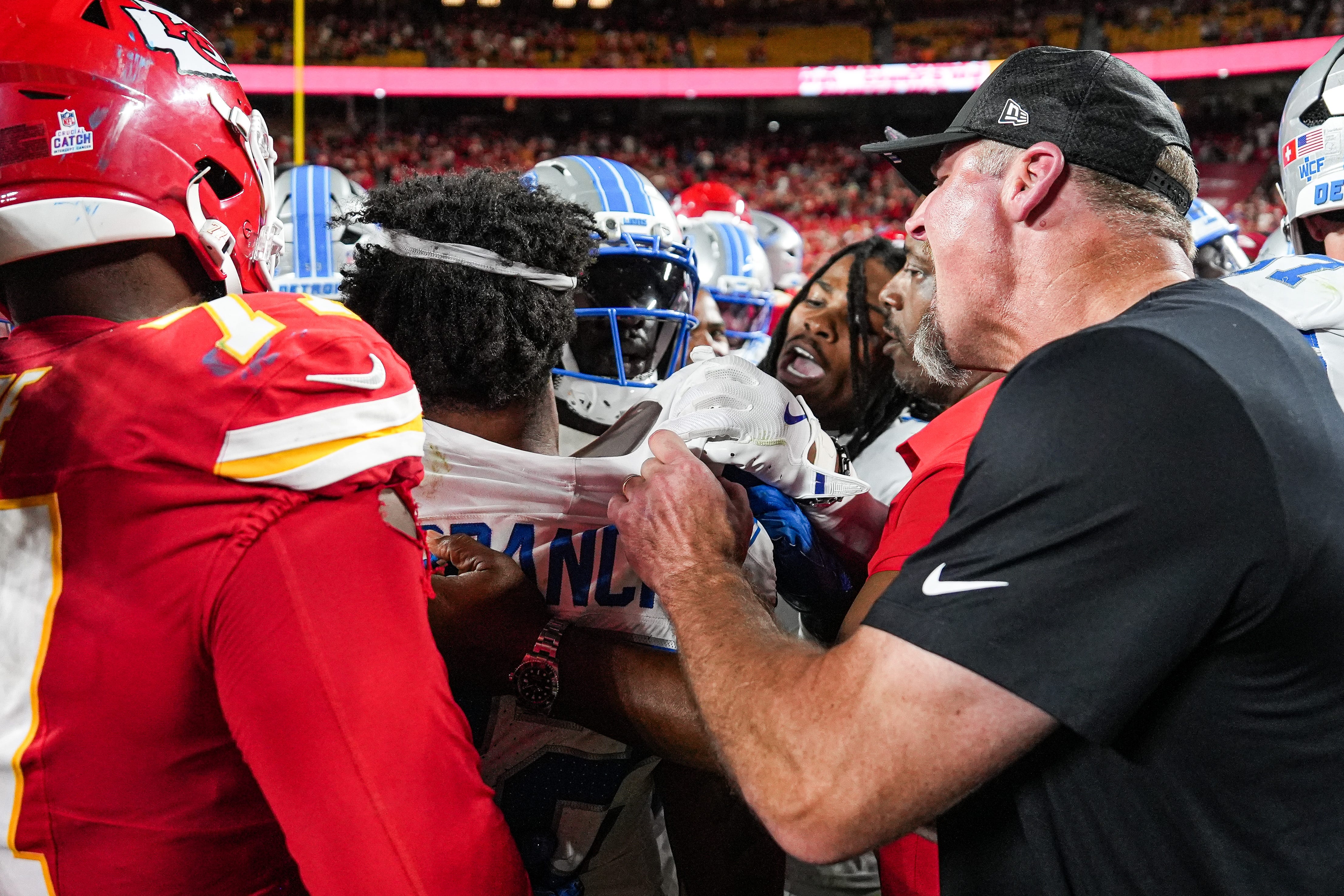 Lions' Brian Branch could face suspension after end-of-game hit on Chiefs WR