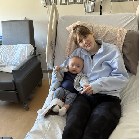 Emily Hausman and her son, Zeke.