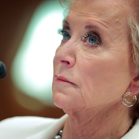 Education Secretary Linda McMahon testifies before a Senate committee in June 2025.