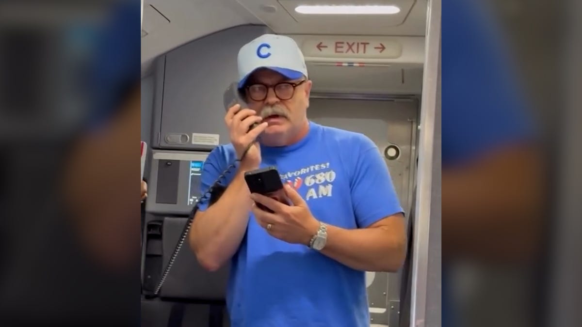 Nick Offerman pranks his 'Parks and Recreation' co-star, Jim O'Heir on flight to Indianapolis