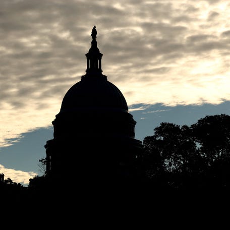 Clouds appear to curve around the dome of the U.S. Capitol during the continuing U.S. government shutdown in Washington, D.C., U.S., October 15, 2025.