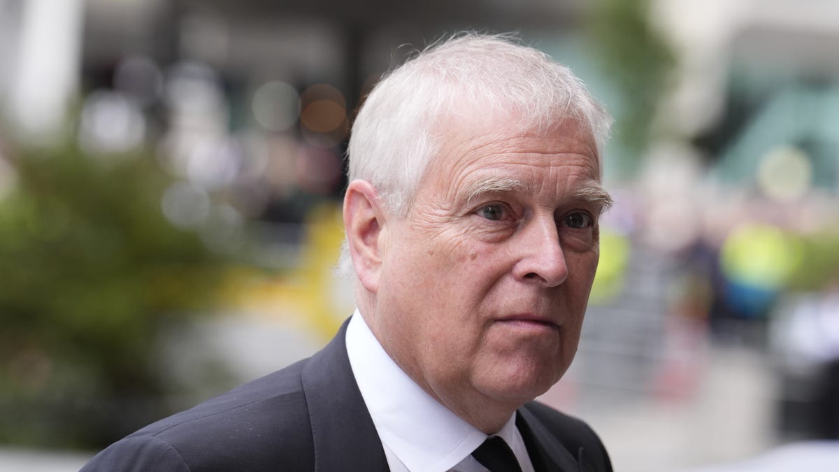 LONDON, ENGLAND - SEPTEMBER 16: Prince Andrew, Duke of York arrives for the Requiem Mass service for Katharine, Duchess of Kent at Westminster Cathedral on September 16, 2025 in London, England. Katharine, Duchess of Kent was married to Prince Edward, Duke of Kent, the first cousin of Queen Elizabeth II. She died on September 4 at the age of 92 at Kensington Palace surrounded by her family. Having converted to Catholicism in 1994, her funeral takes place at Westminster Cathedral and   is the first Catholic funeral to be held for a member of the royal family in modern British history. Her Royal Highness will be laid to rest at the Royal Burial Ground at Frogmore, Windsor. (Photo by Jordan Pettitt - Pool/Getty Images)