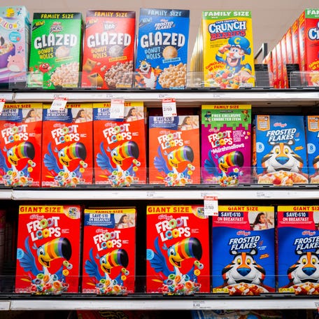 Boxes of cereal sit on shelves at a Target store on June 04, 2025 in Austin, Texas.