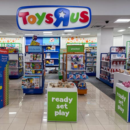 A view of the Toys R Us section of a Macy's in Queens, New York City, U.S., July 15, 2025.