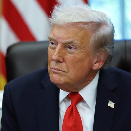President Donald Trump looks on during an event celebrating Diwali in the Oval Office of the White House on October 21, 2025 in Washington, DC. Trump held the event to honor the Hindu festival that symbolizes the victory of light over darkness.