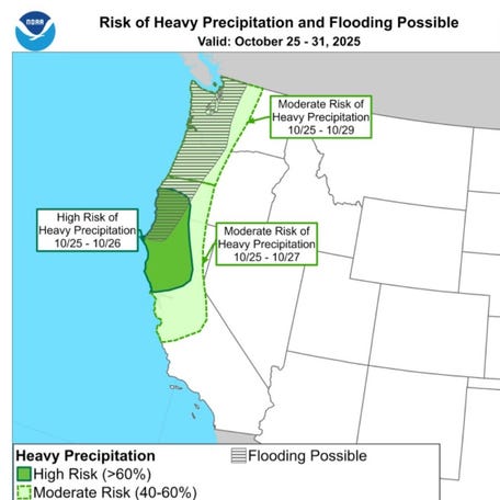 The Northwest is forecast to see heavy rain and flooding over the next few days due to an atmospheric river storm.