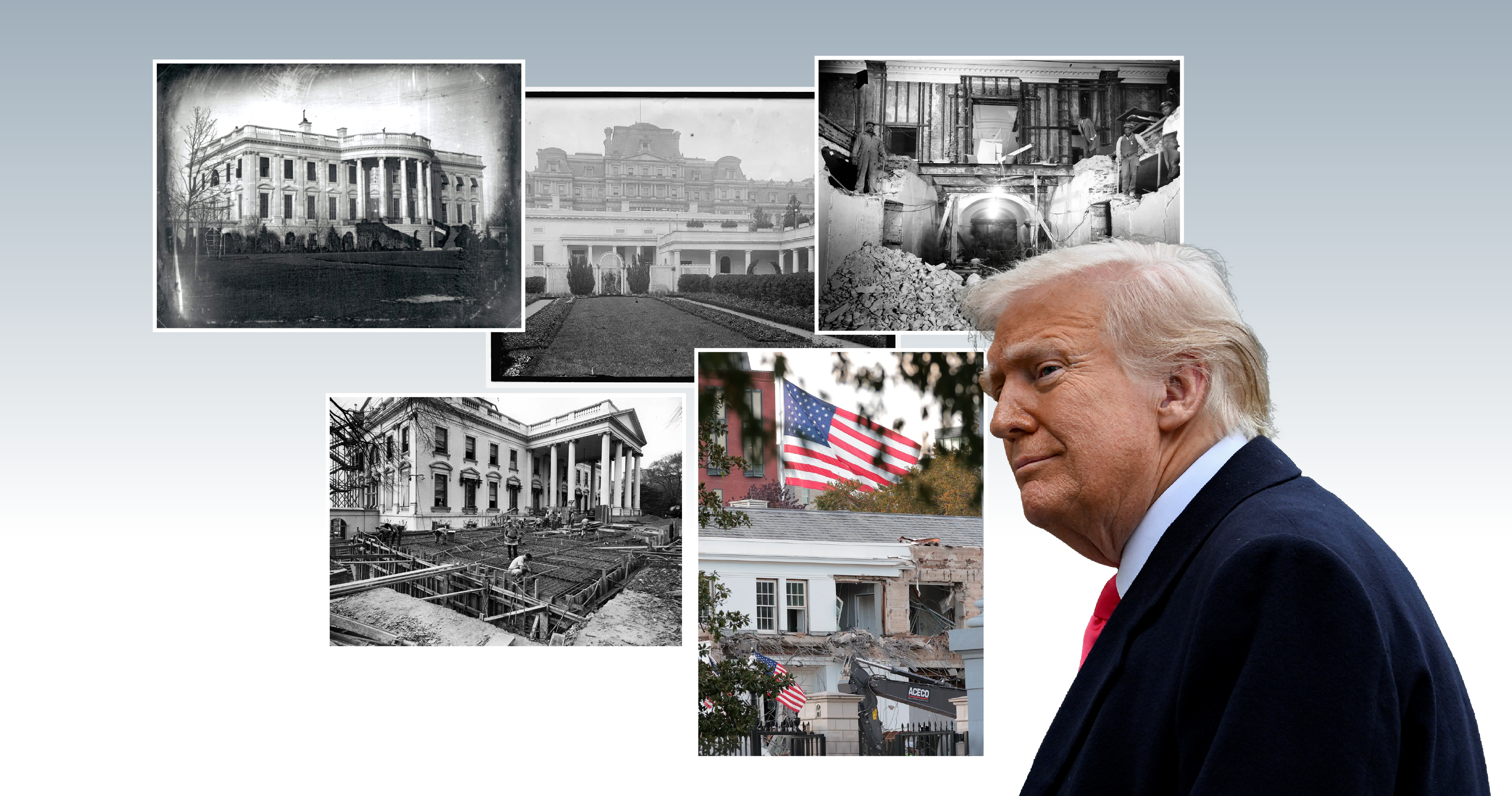 How the White House has changed from Washington to JFK to Trump