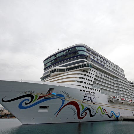 The Norwegian Epic cruise ship is moored at the cruise terminal in Marseille, France, October 22, 2016.
