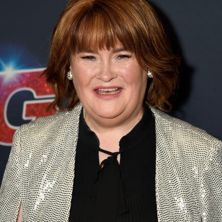 Susan Boyle attends the "America's Got Talent" Season 14 live show red carpet at Dolby Theatre in Hollywood, California, on Aug. 20, 2019.