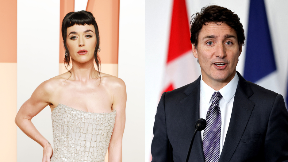 Katy Perry, left, and Justin Trudeau were spotted holding hands during a recent public outing.
