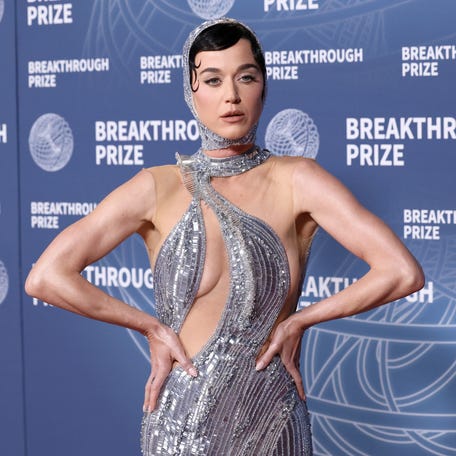 Katy Perry attends the 11th Breakthrough Prize Ceremony at Barker Hangar on April 5, 2025, in Santa Monica, California.