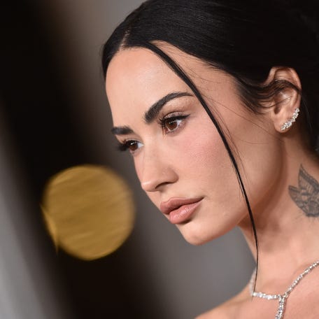 US singer-songwriter Demi Lovato attends LACMA Art+Film Gala at the Los Angeles County Museum of Art (LACMA) in Los Angeles on November 1, 2025. (Photo by LISA O'CONNOR / AFP) (Photo by LISA O'CONNOR/AFP via Getty Images)