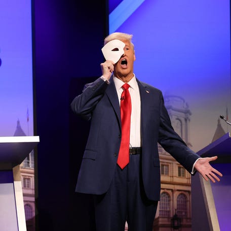 James Austin Johnson as President Donald Trump on "Saturday Night Live" on Nov. 1, 2025.