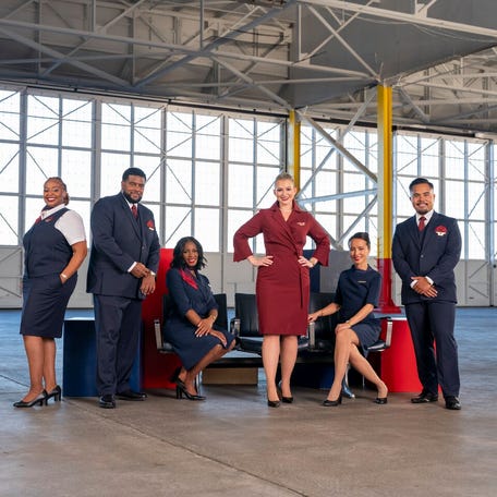 Concepts for Delta's new cabin crew uniforms