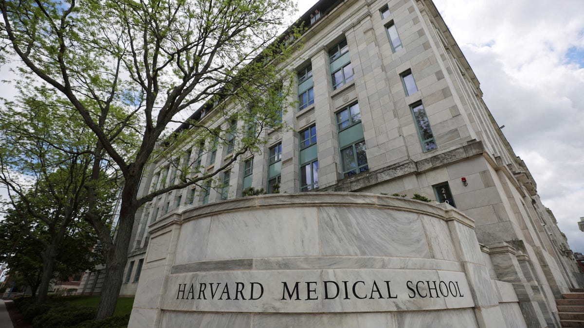 The Harvard Medical School in the Longwood Medical Area in Boston, Massachusetts, is seen in this file photo from May 15, 2022, taken with a drone.