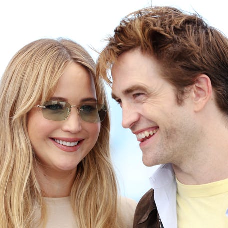 CANNES, FRANCE - MAY 18: Jennifer Lawrence and Robert Pattinson pose during the "Die My Love" photocall at the 78th annual Cannes Film Festival at Palais des Festivals on May 18, 2025 in Cannes, France. (Photo by Pascal Le Segretain/Getty Images)