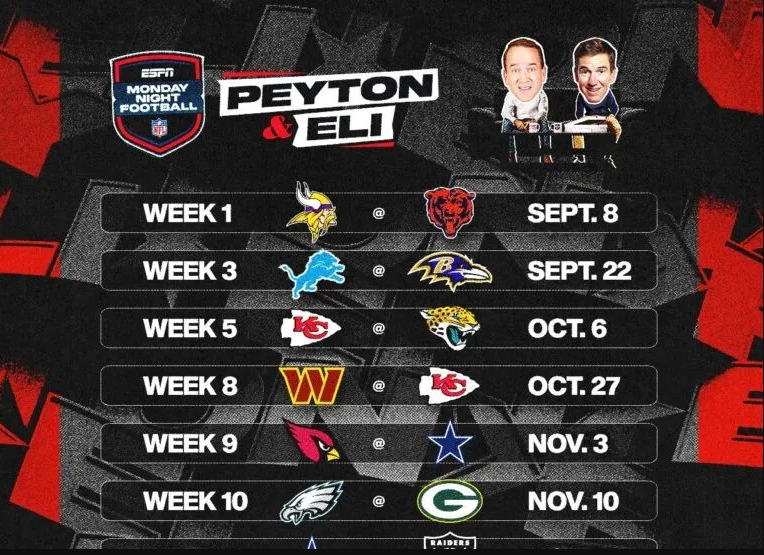 Los Eagles aparecerán en la Semana 10 contra los Packers