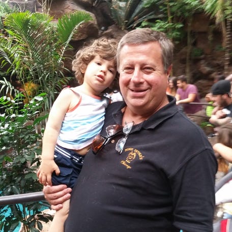 James Yancy's dad, 67, with his grandson.