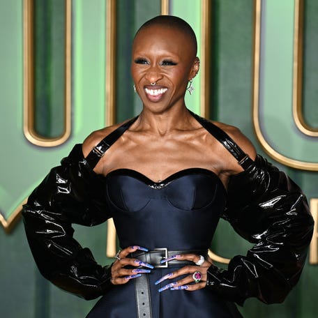 LONDON, ENGLAND - NOVEMBER 10: Cynthia Erivo attends the "Wicked: For Good" European Premiere at Cineworld London Leicester Square on November 10, 2025 in London, England. (Photo by Kate Green/Getty Images)