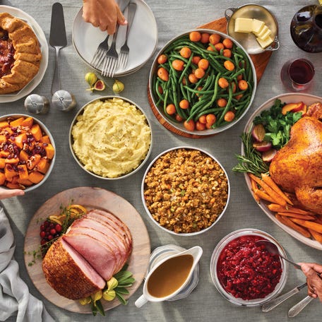 A Thanksgiving spread from the Fresh Market. The grocery retailer has multiple holiday meals for shoppers to choose from, including some starting at $19.99.