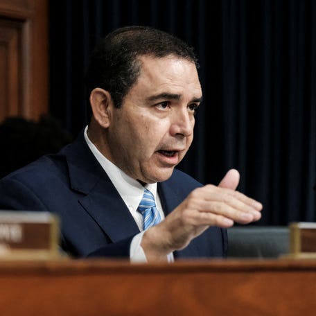 Rep. Henry Cuellar (D-TX) questions Department of Homeland Security (DHS) Secretary Alejandro Mayorkas during a Homeland Security Subcommittee hearing on the DHS budget request on Capitol Hill in Washington, U.S., April 10, 2024.