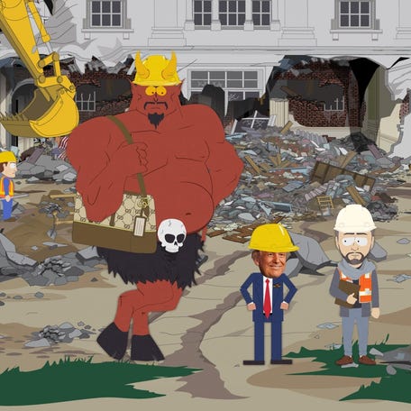 "South Park" parodies Donald Trump's East Wing demolition in its episode "The Woman in the Hat."