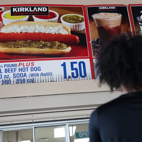 The Costco Kirkland Signature $1.50 hot dog and soda combo has maintained the same price since 1985 despite inflation.
