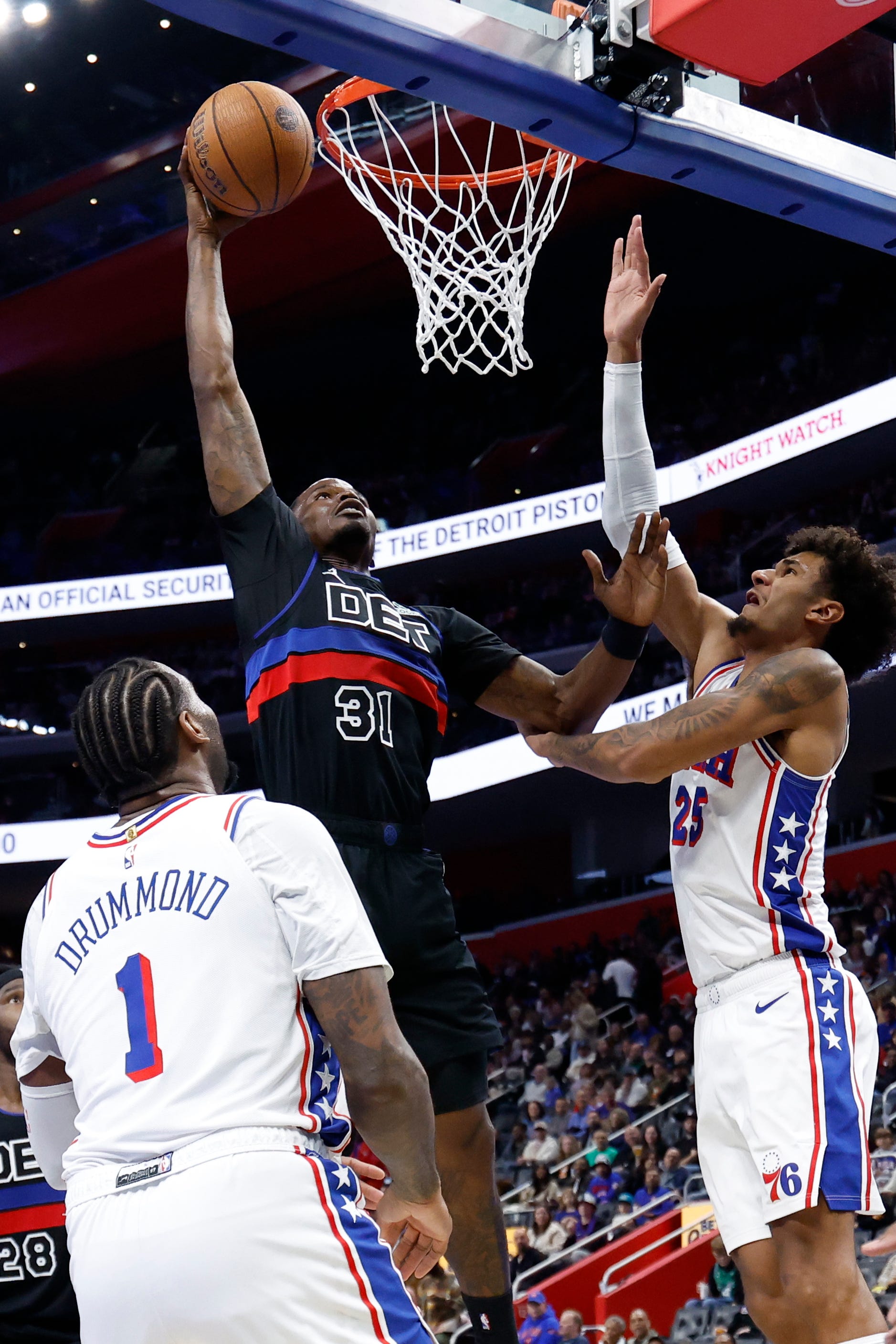 Javonte Green pushes shorthanded Detroit Pistons to 9th straight win, 114-105, over 76ers