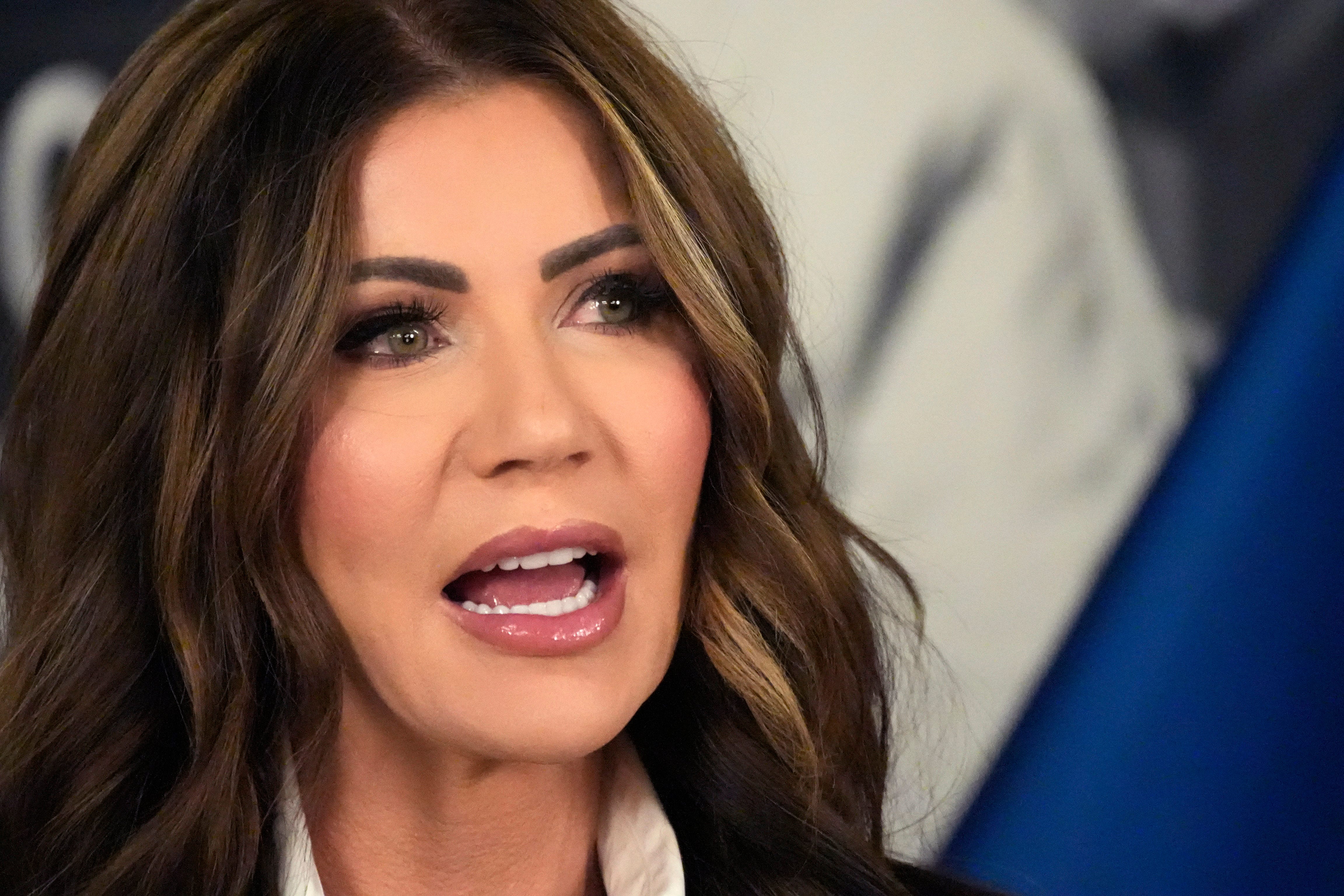 U.S. Secretary of Homeland Security Kristi Noem held a press conference in Bradenton Monday, Oct. 20, 2025, to highlight the department efforts in the first nine months of the Trump Administration.