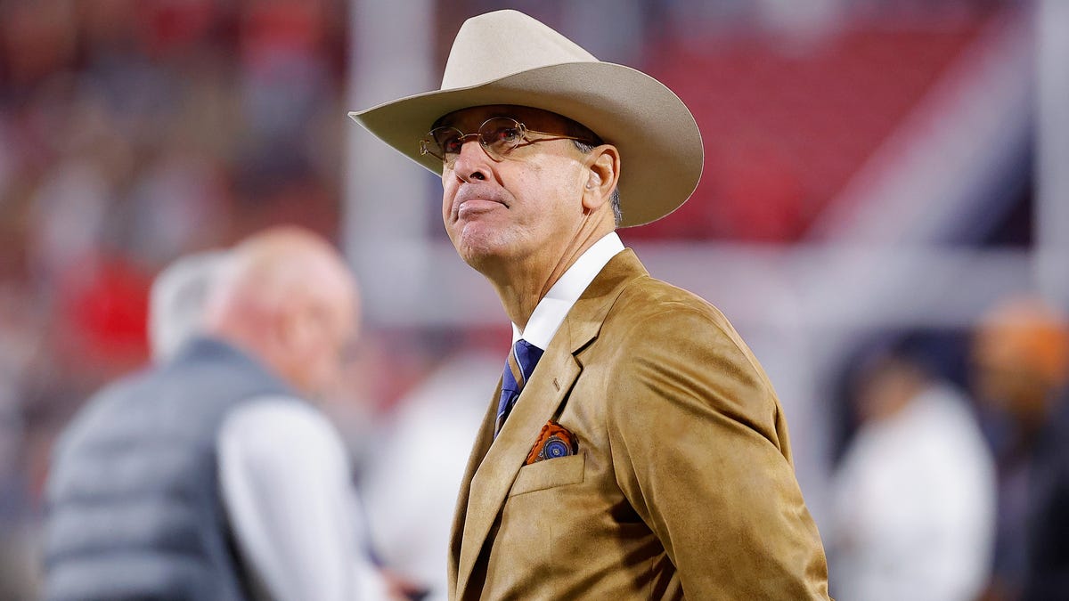 ATHENS, GEORGIA - NOVEMBER 15: Athletic director Chris Del Conte looks on before the game between the Georgia Bulldogs and the Texas Longhorns at Sanford Stadium on November 15, 2025 in Athens, Georgia. (Photo by Todd Kirkland/Getty Images)