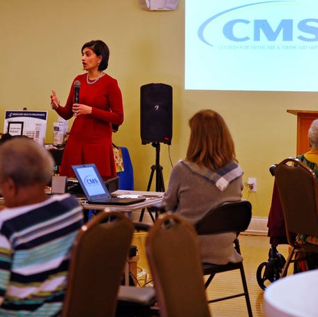 CMS chief Seema Verma talks about Medicare with seniors at Nora Commons on the Monon Senior Apartments, Monday, Oct. 22, 2018.    Cms Chief Seema Verma Talks About Medicare With Local Seniors