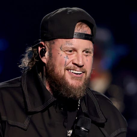 Jelly Roll performs at the 2025 iHeartRadio Music Festival at T-Mobile Arena on Sept. 19, 2025, in Las Vegas.