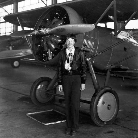 American aviator Amelia Earhart, who disappeared over the Pacific Ocean on July 2, 1937, in this handout image obtained by Reuters on November 15, 2025.